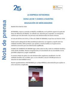 Donaci n de alimentos a MERCAMADRID photo Donaci n de alimentos a MERCAMADRID